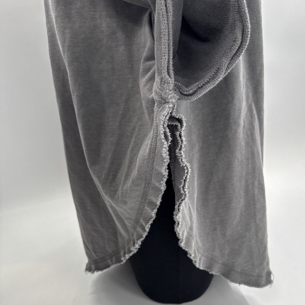 Free People Poncho Sweatshirt Off the ShoulderTop Womens Small Boho Distressed - Picture 6 of 11